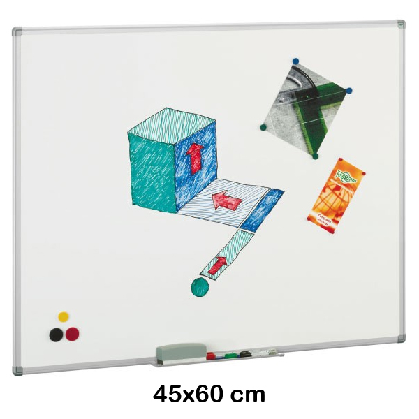 pizarra acero vitrificado blanco 45x60