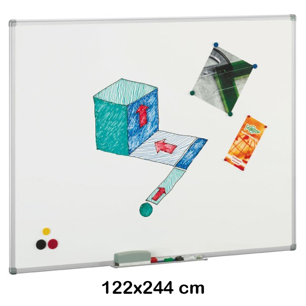 pizarra acero vitrificado iman 122x244