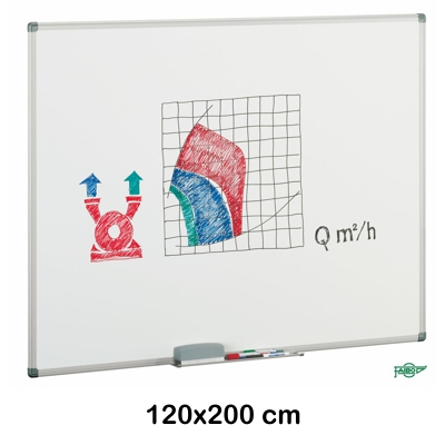 pizarra blanca lacada 120x200cm m/alum