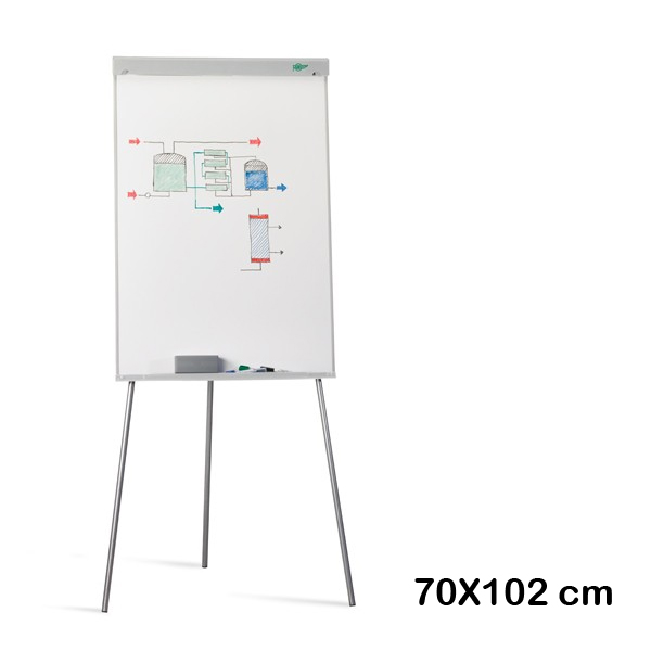 pizarra caballete melamina blanca 70x102