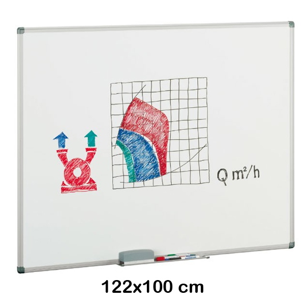 pizarra blanca estratif. alum. 100x122cm