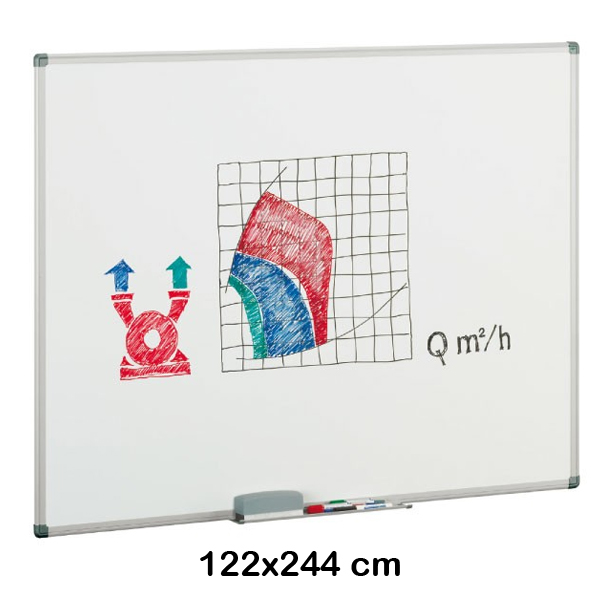 pizarra blanca estratif. al. 122x244cm.