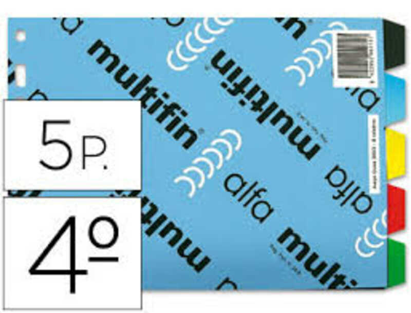 juego 5 separadores a5 apaisado colores