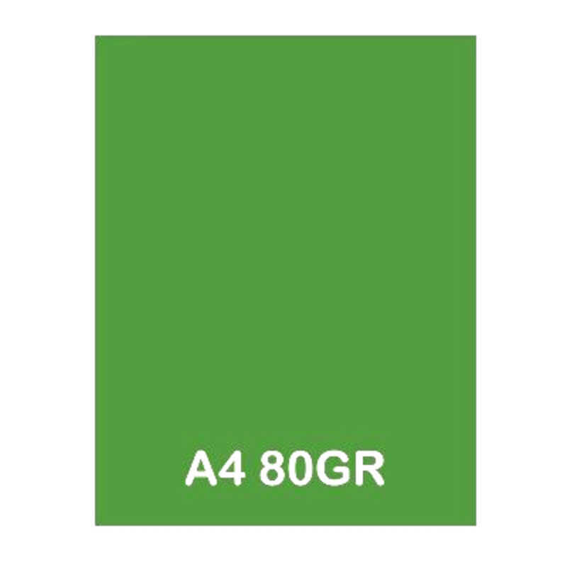 paquete 500h papel a4 80gr verde billar