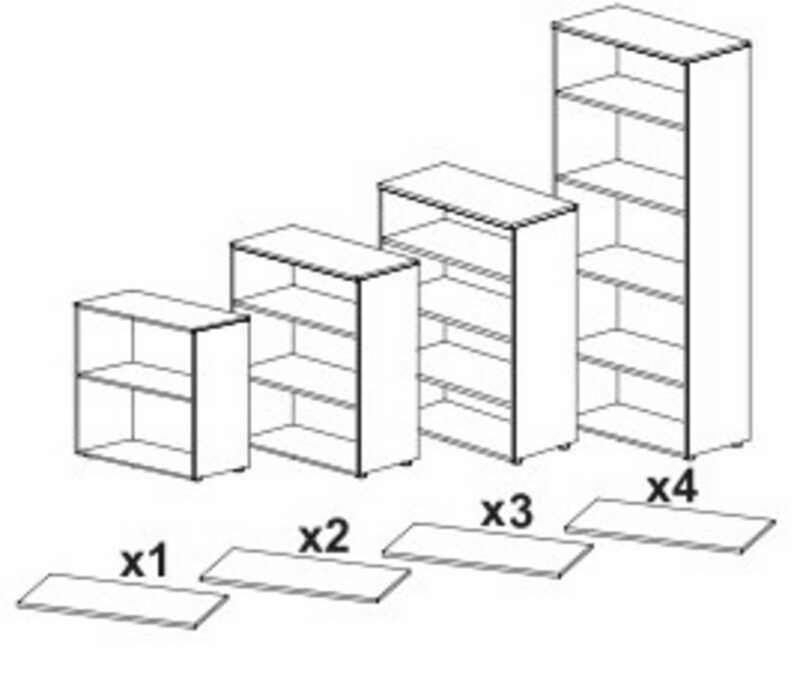armario libreria 195x45x90 monocolor
