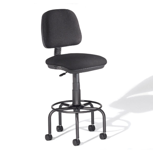 taburete adele c/respaldo patas negro