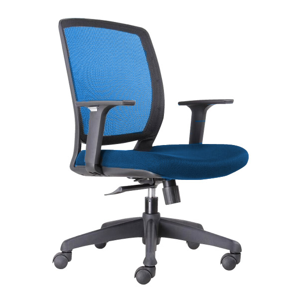 silla luna bascul c/brazos malla negro