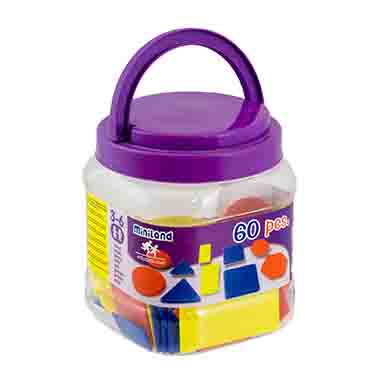 bote bloques logicos 60 piezas
