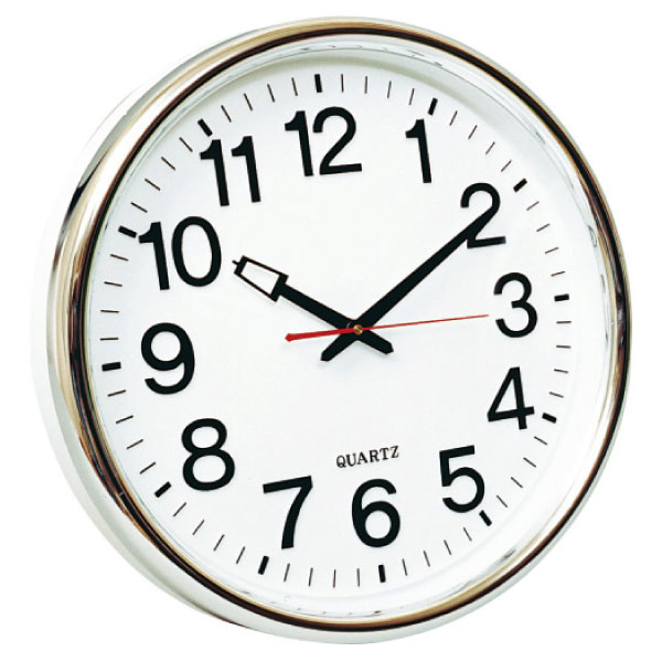 Reloj de pared redondo blanco de 28 cm