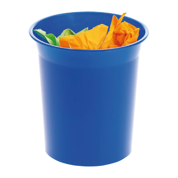 papelera polipropileno azul 14 litros