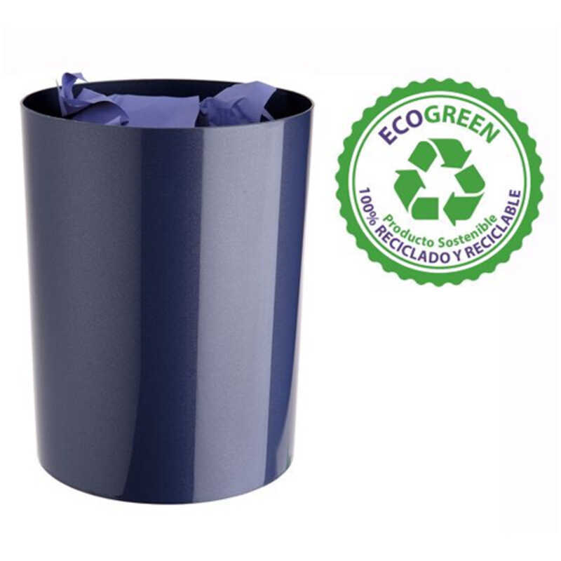 papelera plastico resistente negro 18l