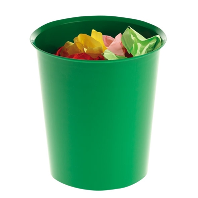 papelera plastico 16l verde