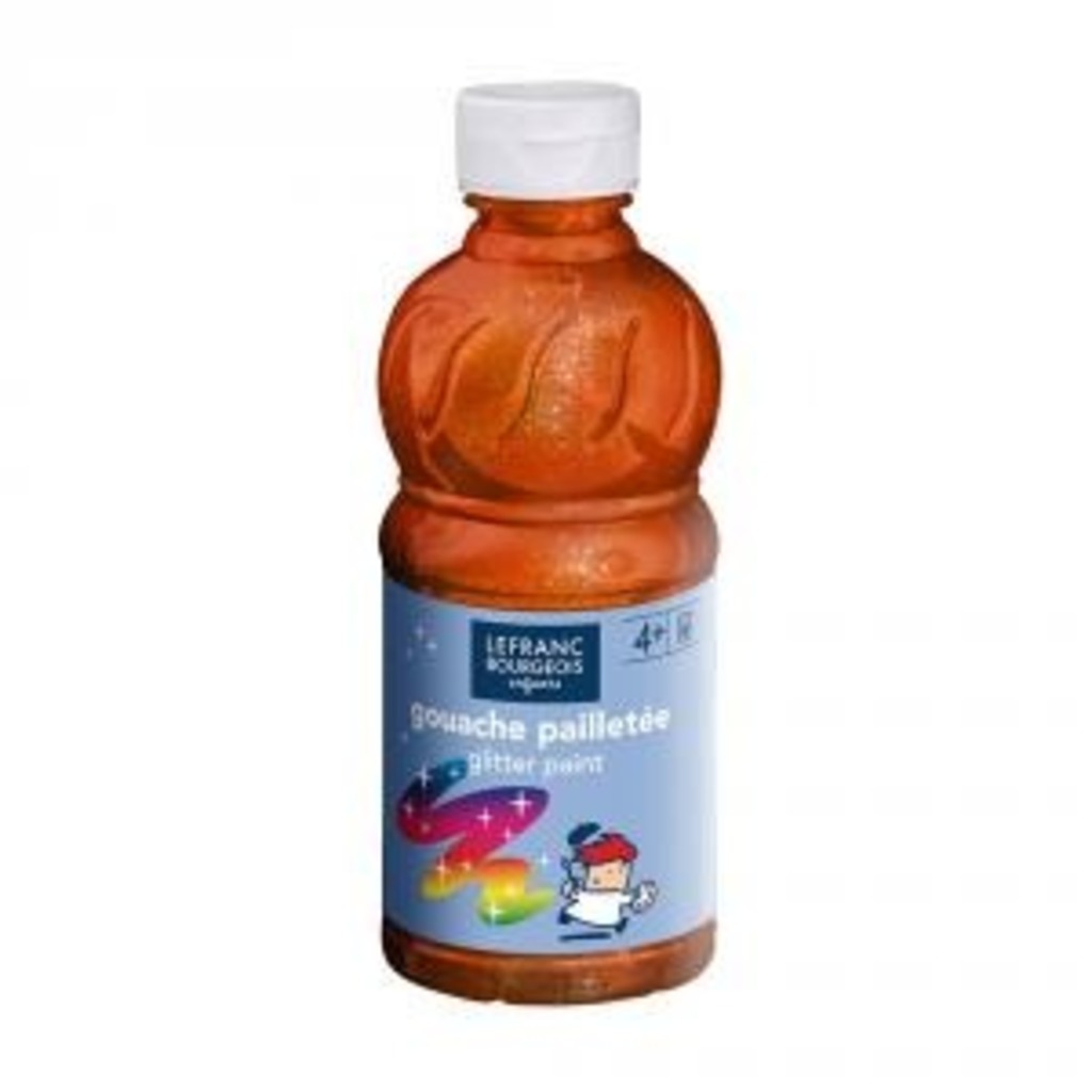 tempera purpurina 250ml lefranc naranja