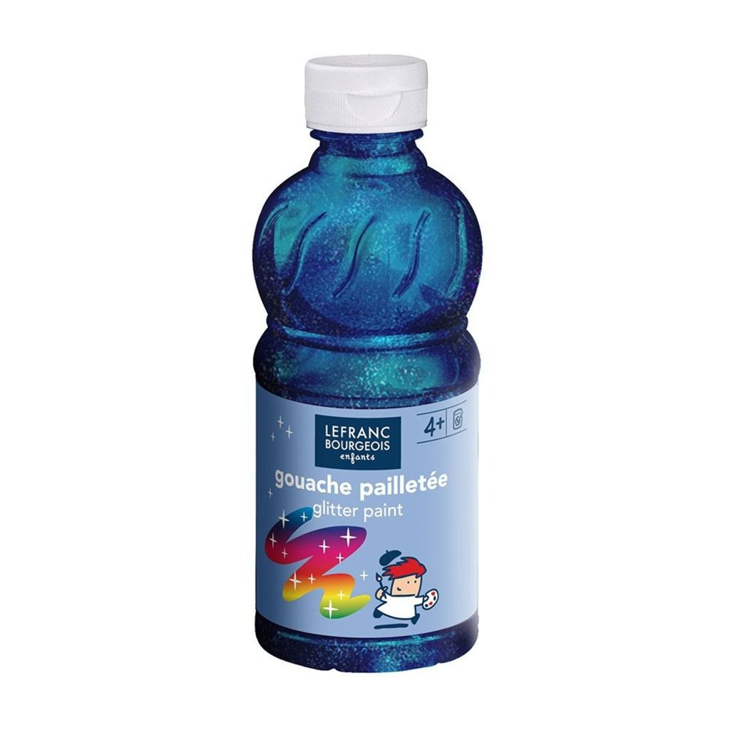 tempera purpurina 250ml lefranc azul