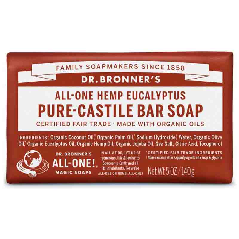 Jabón en pastilla aroma eucalipto Dr Bronner's