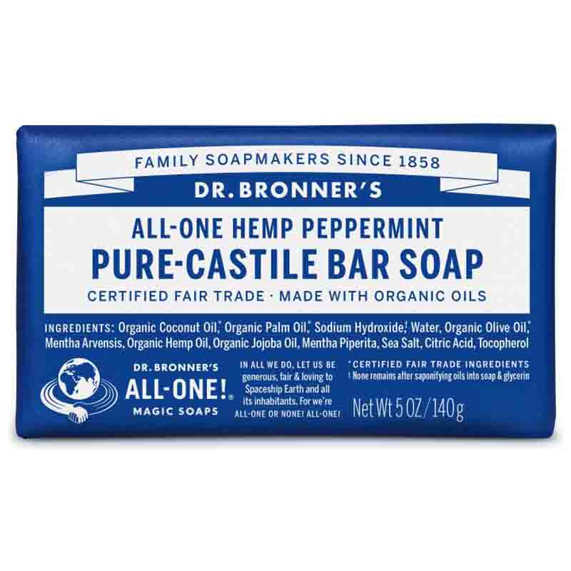 Jabón en pastilla aroma menta Dr Bronner's
