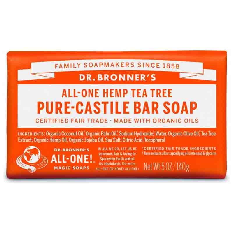 Jabón en pastilla aroma árbol del té Dr Bronner's