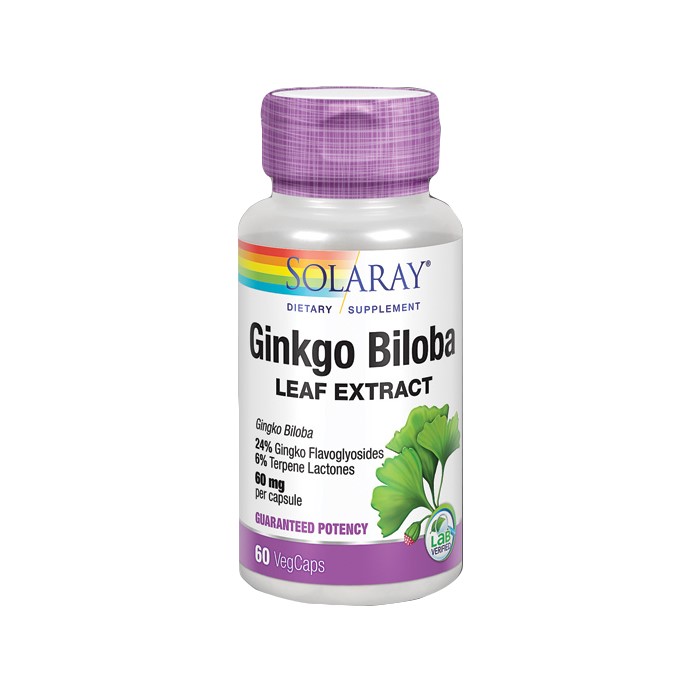 SOLARAY - GINKGO BILOBA - 60 vegcaps