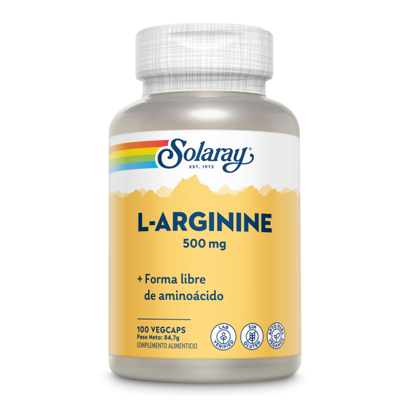 SOLARAY - L-ARGININE 500mg 100 CAPS