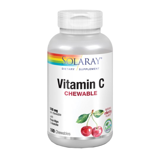 SOLARAY - VITAMIN C CHEWABLE SABOR CEREZA 500mg 100comp