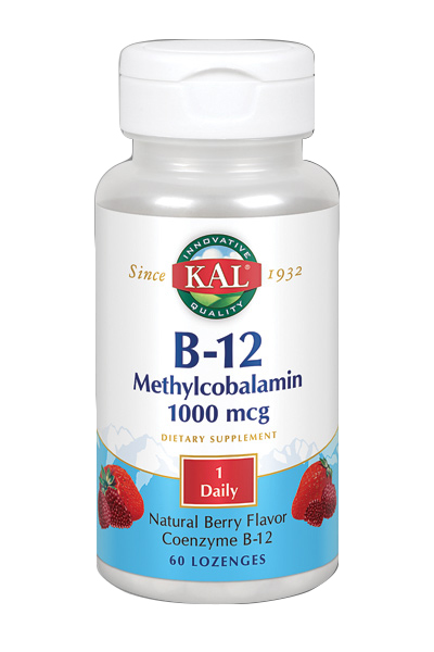 Vitamina B12 Methylcobalamin 1000mg KAL 60 comprimidos