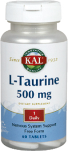 KAL - L TAURINA 500mg 60 comprimidos