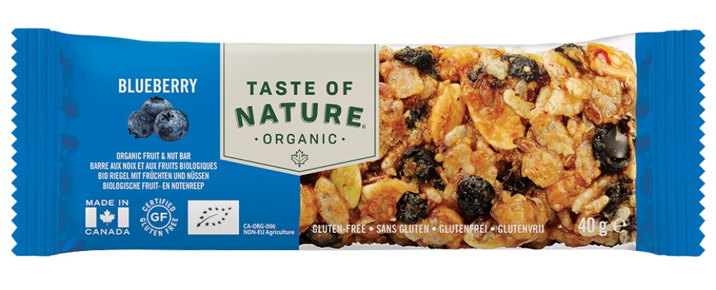 Barrita ecológica Frutos Secos y Arándanos Taste of Nature 40g