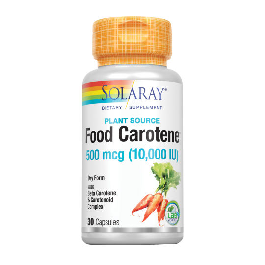 Food carotene 500mcg 30 perlas Solaray
