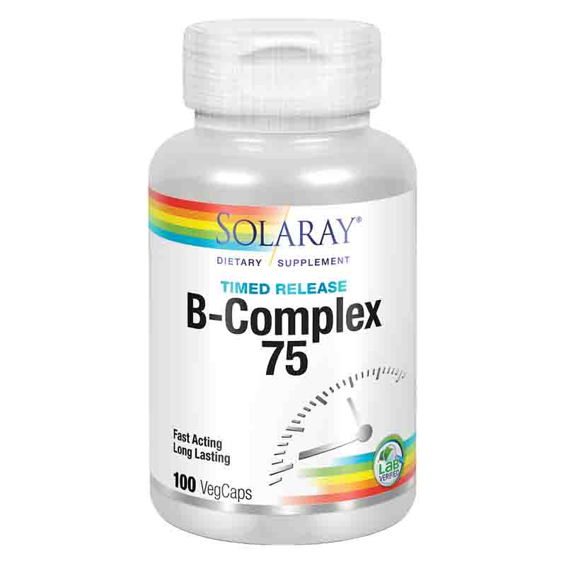 SOLARAY - VITAMINA B COMPLEX 75 ACCION RETARDADA 100caps