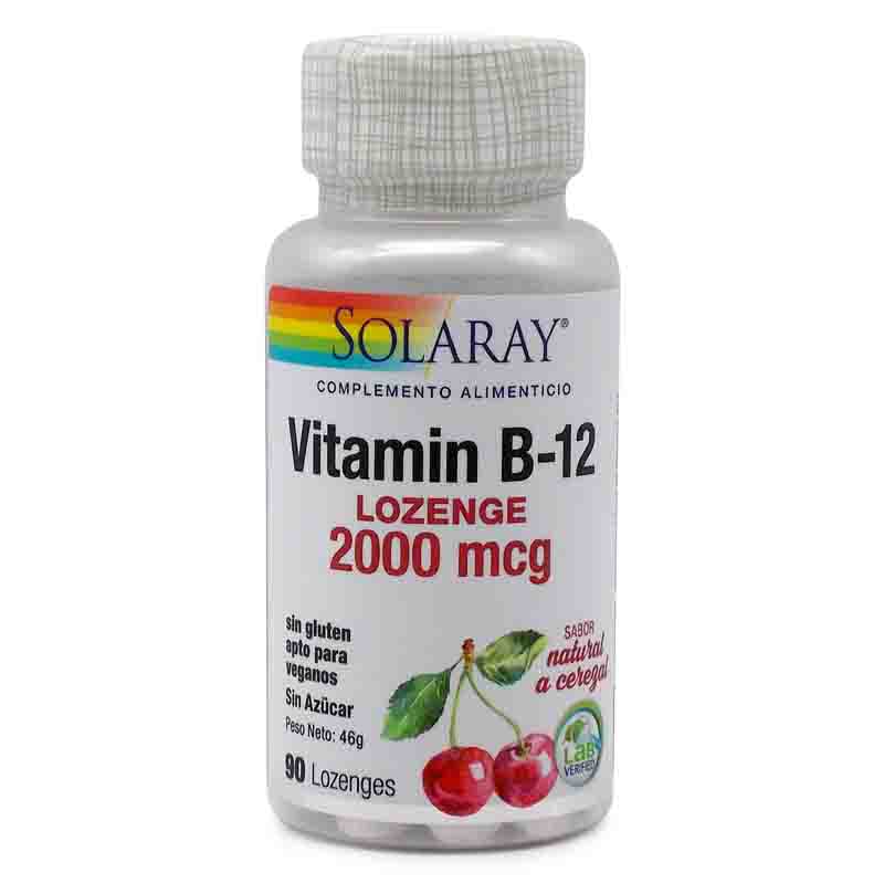 SOLARAY - VITAMIN B12 - 2000mcg 90 sublilinguales