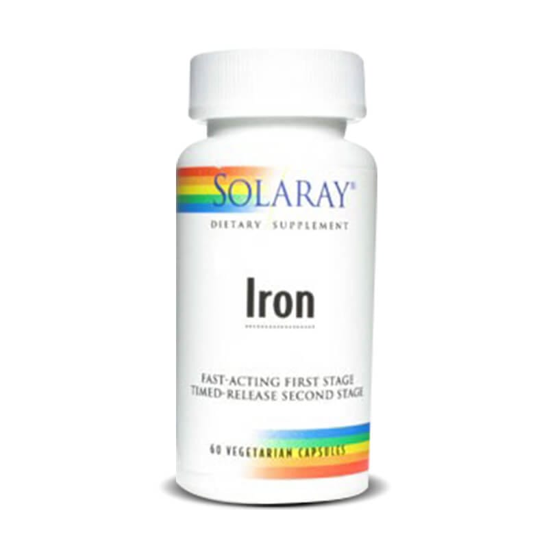 SOLARAY - IRON 25 mg - 60 CAPS [0076280461039]