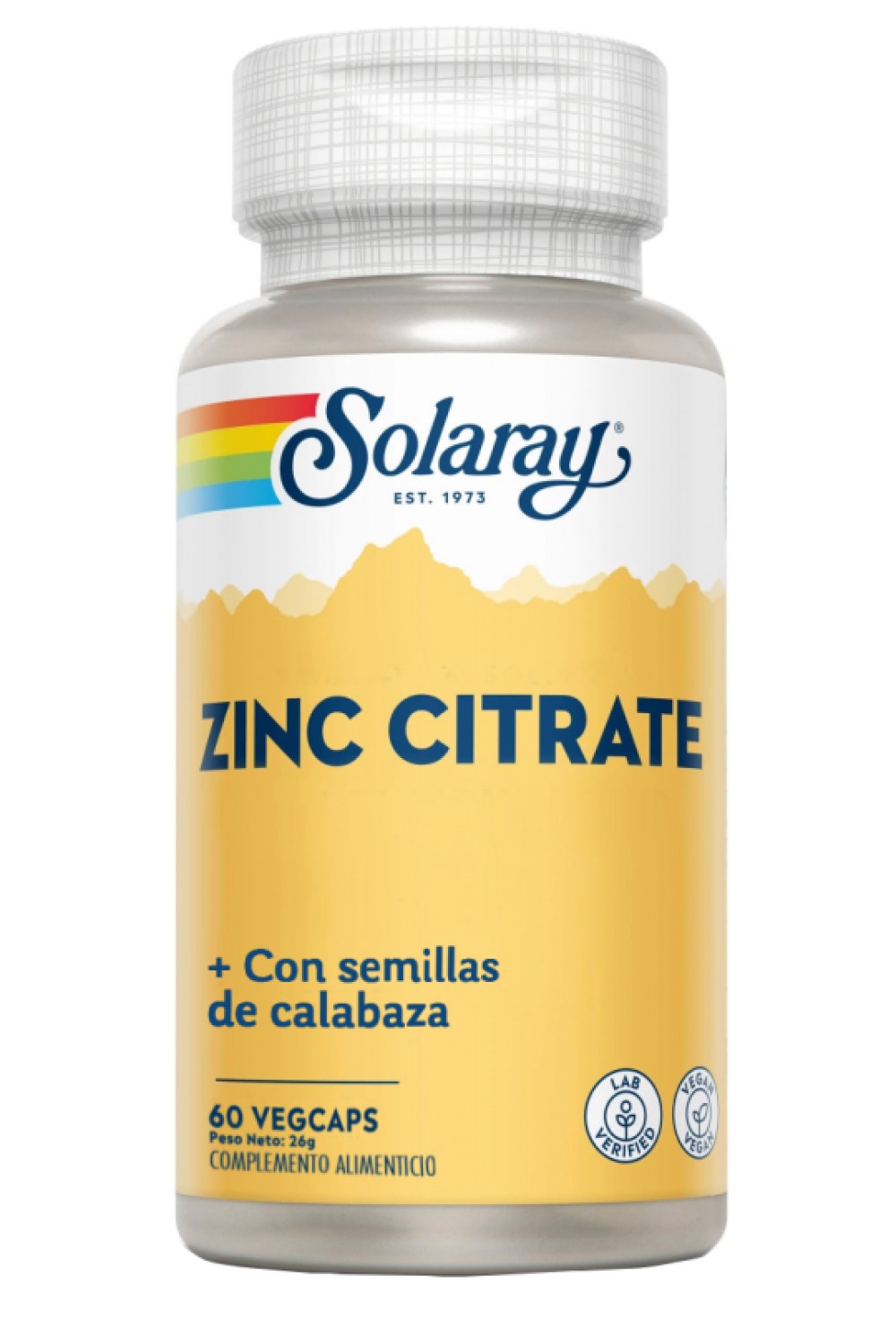 Zinc Citrate 50mg 60 vegecaps Solaray 2