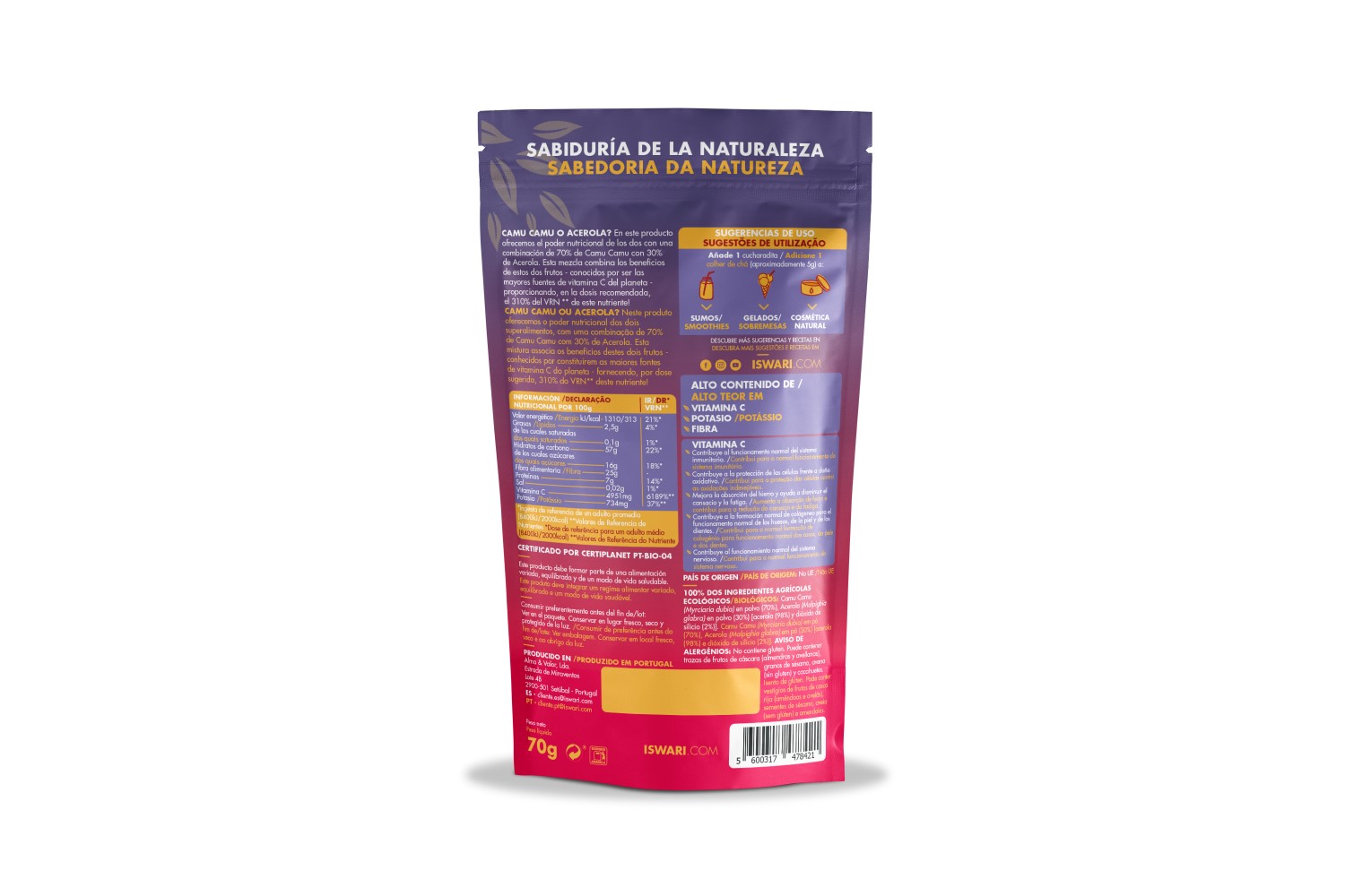 ISWARI - CAMU CAMU CON ACEROLA 70g BIO (ENCARGO) 2
