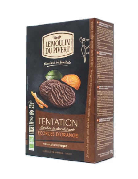 Galletas tentación naranja 130g BIO Pivert