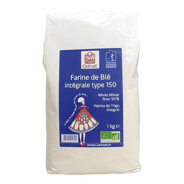 CELNAT - HARINA TRIGO INTEGRAL TIPO 150 1Kg BIO