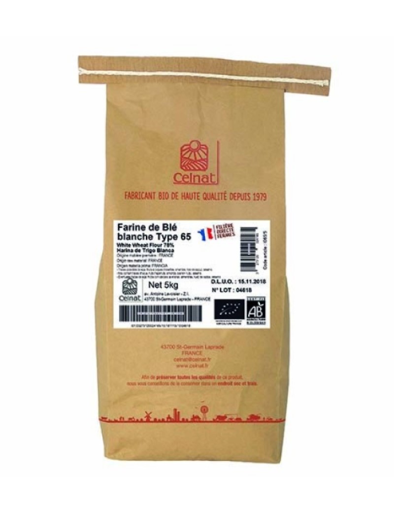 Harina de trigo blanca Type-65 Celnat granel 5Kg | ecológico