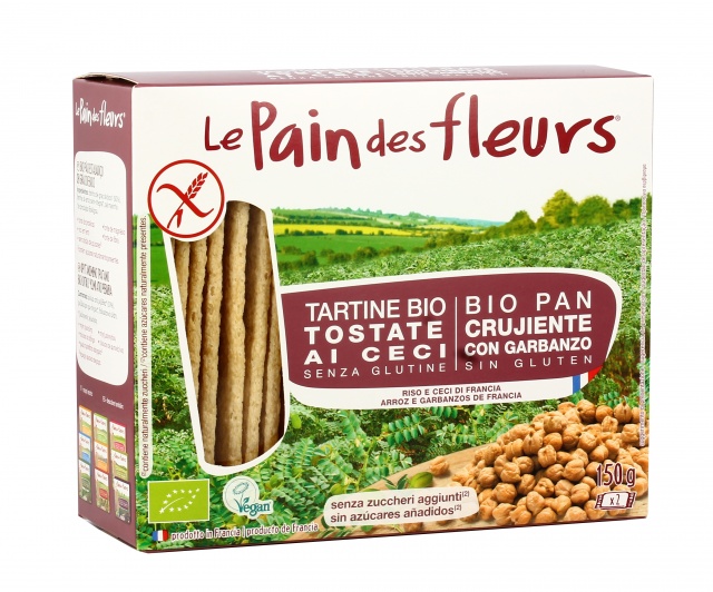 PAN DE FLORES DE GARBANZO Y ARROZ 150g BIO
