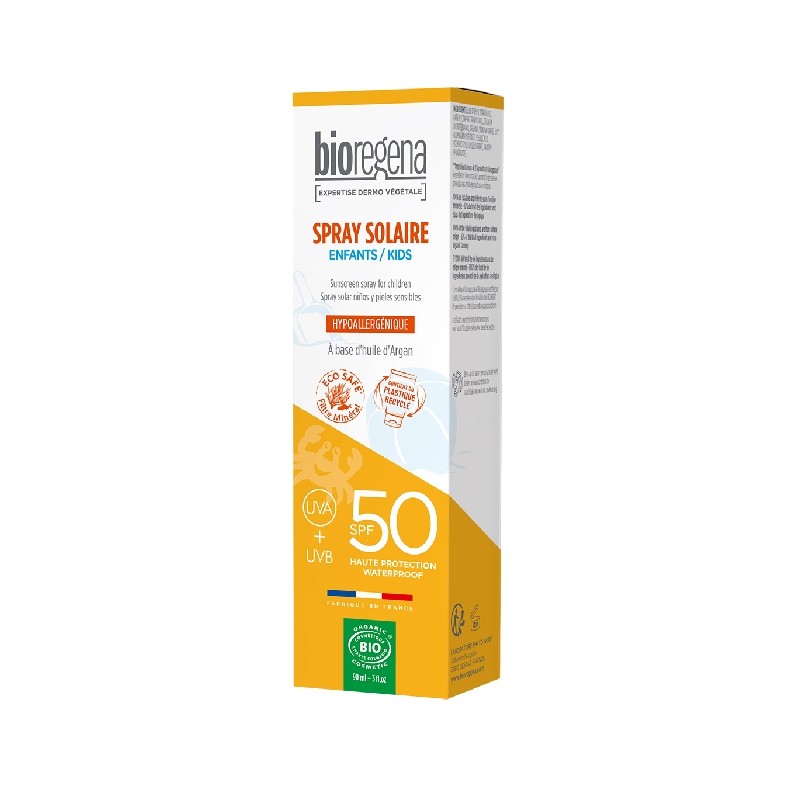 Protector solar facial y corporal para niños SPF50 spray 90ml Bioregena