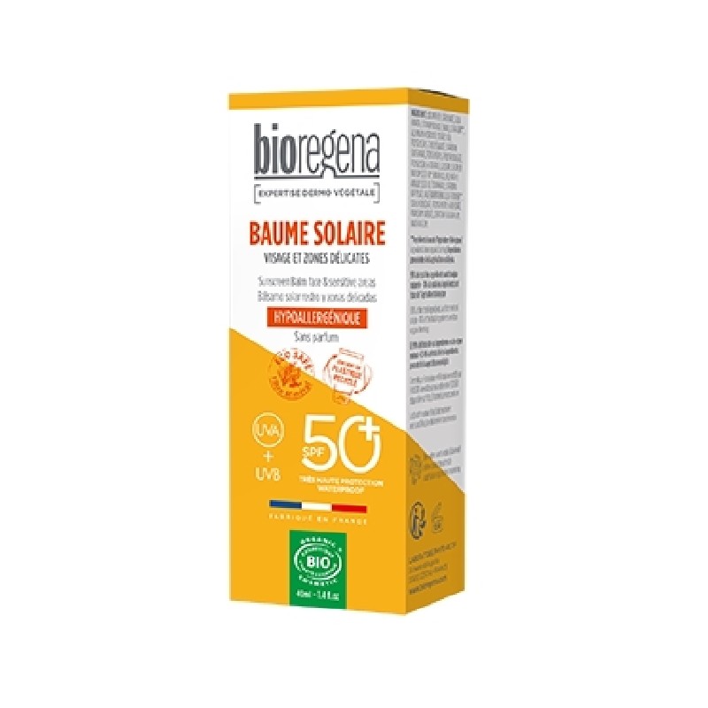 Protector solar facial SPF50+ bálsamo 40ml Bioregena
