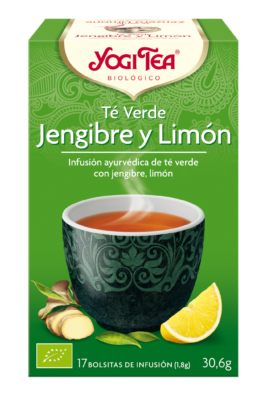 YOGI TEA - TE VERDE JENGIBRE Y LIMON BIO
