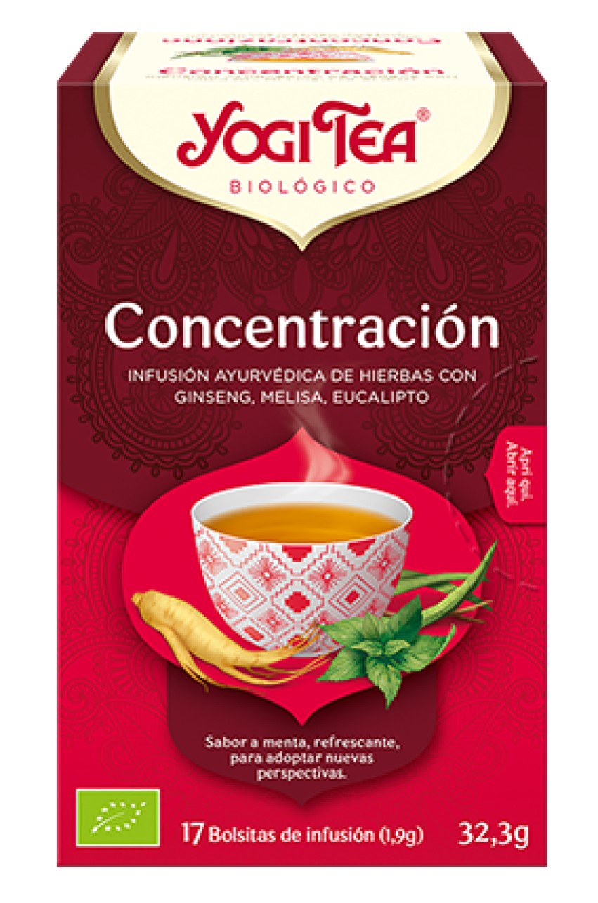 Infusión ayurvédica Concentración Yogi Tea 17 filtros | ecológico