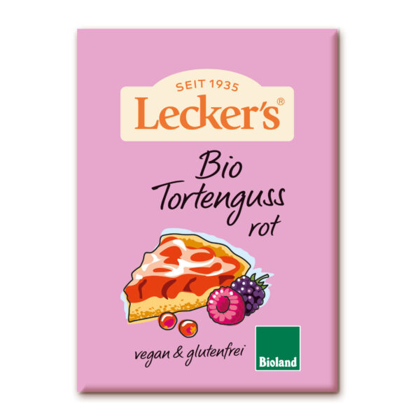 LECKER'S - GLASEADO DE PASTEL ROJO 2x10g BIO