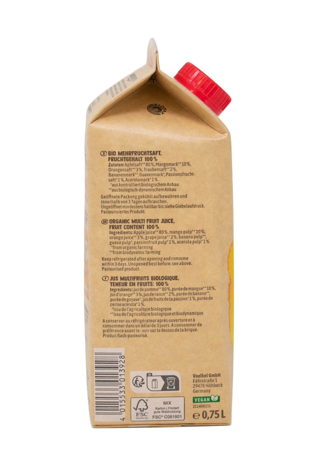 Zumo Multifrutas de Mango Ecológico   Voelkel Demeter 0,75 L 4