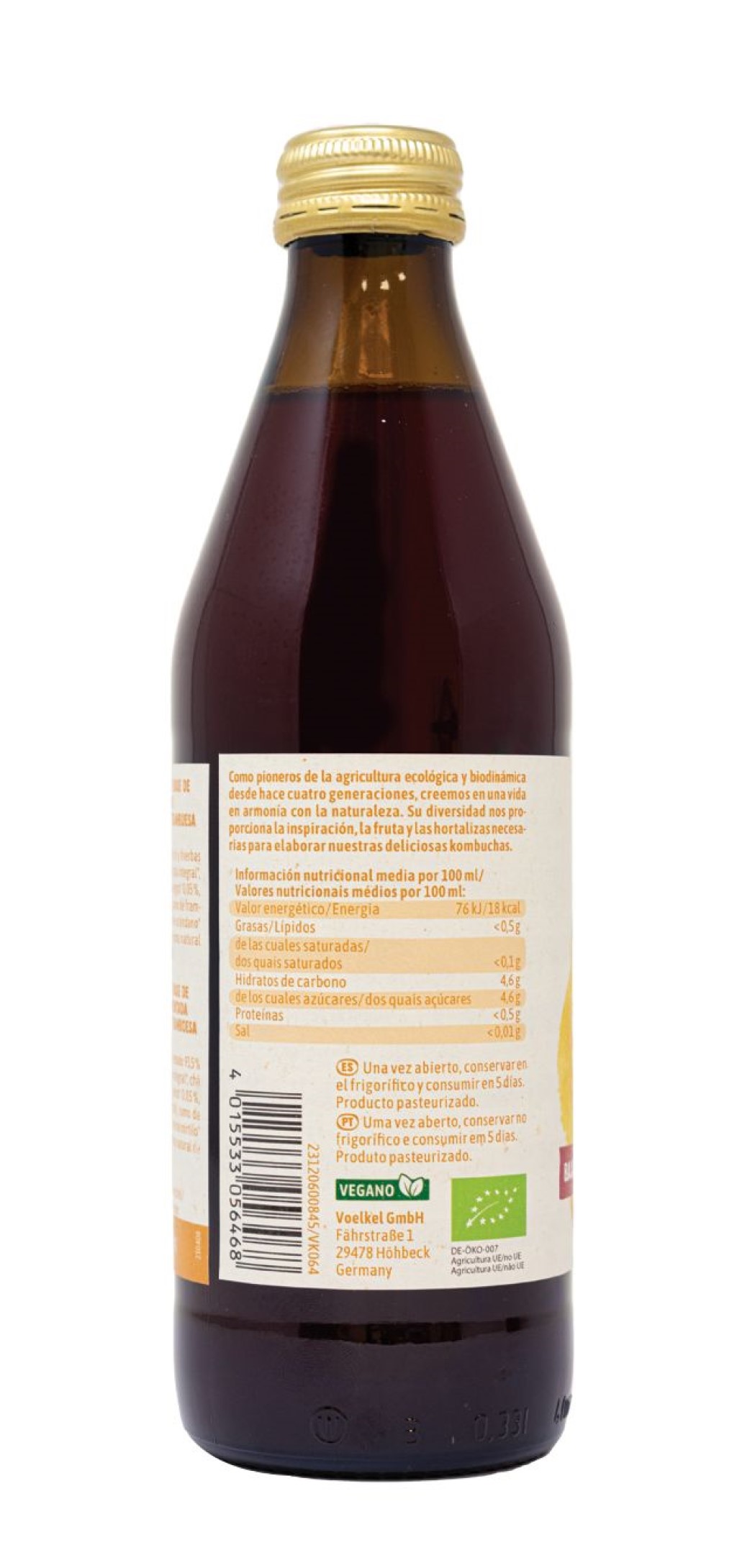 Kombucha frutos rojos 330ml Voelkel | ecológico  2