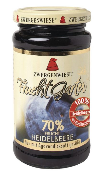 Confitura extra de arándano sin azúcar 255g BIO Zwergenwiese