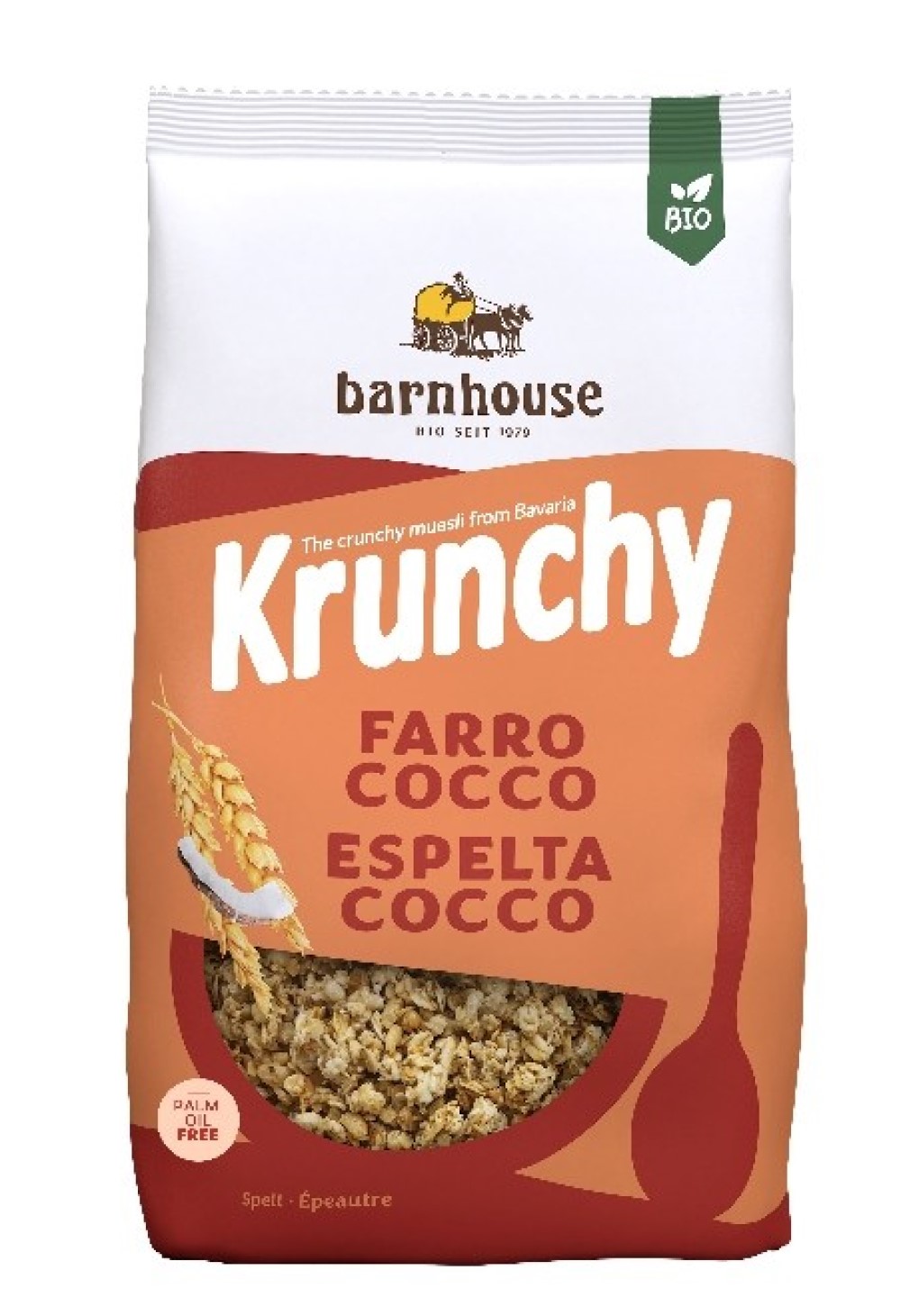 Mueslil Krunchy Barnhouse de espelta con coco 600g | ecológico