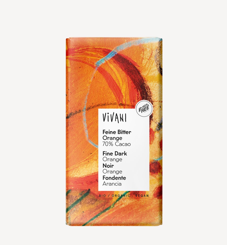 Chocolate negro 70% de cacao con naranja Vivani 100g | ecológico