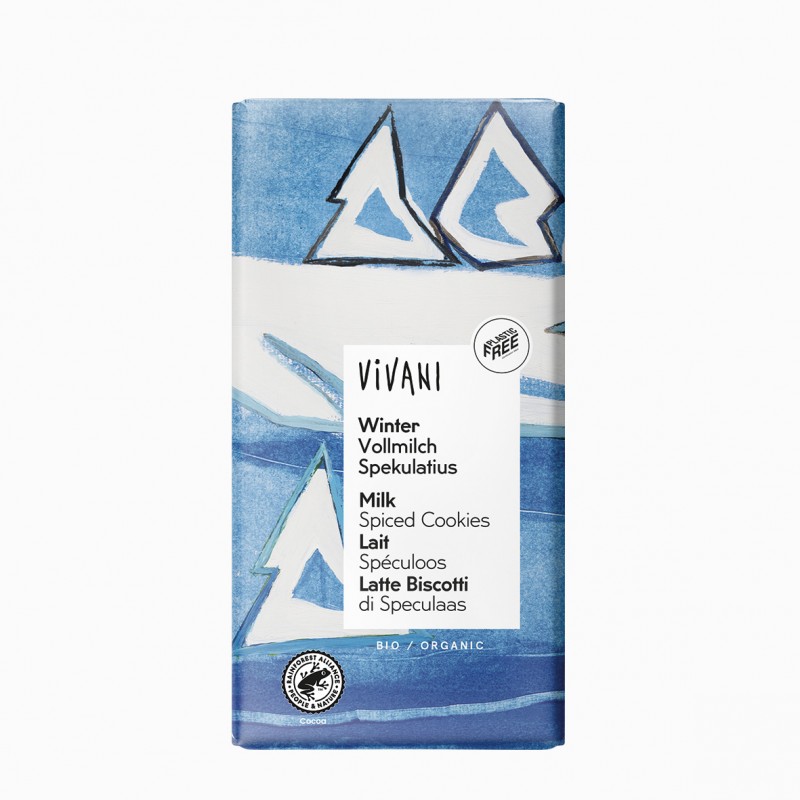 Chocolate con leche con galletas spéculoos Vivani 100g | ecológico