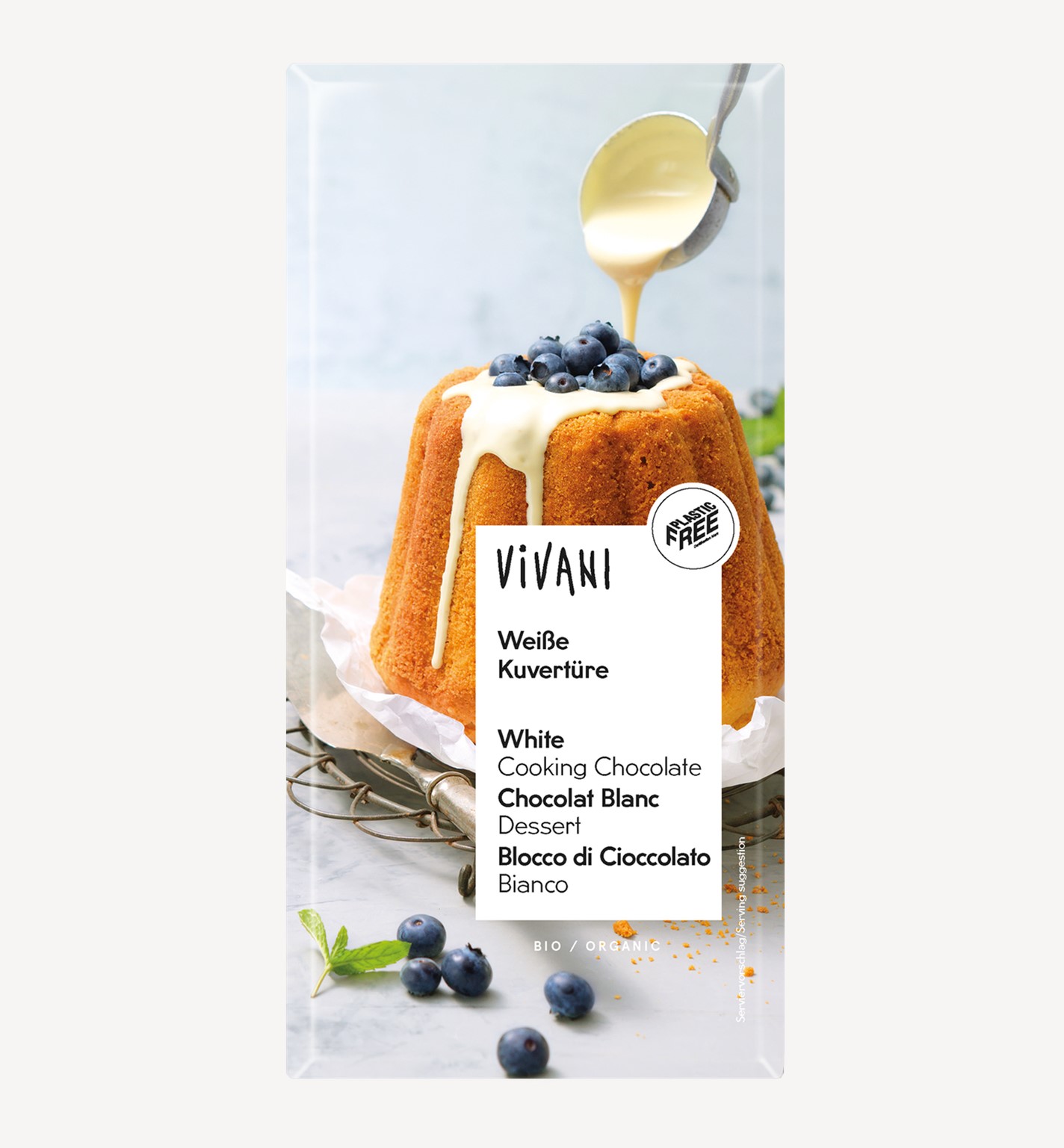 Chocolate blanco cobertura para postres Vivani 200g | Ecológico