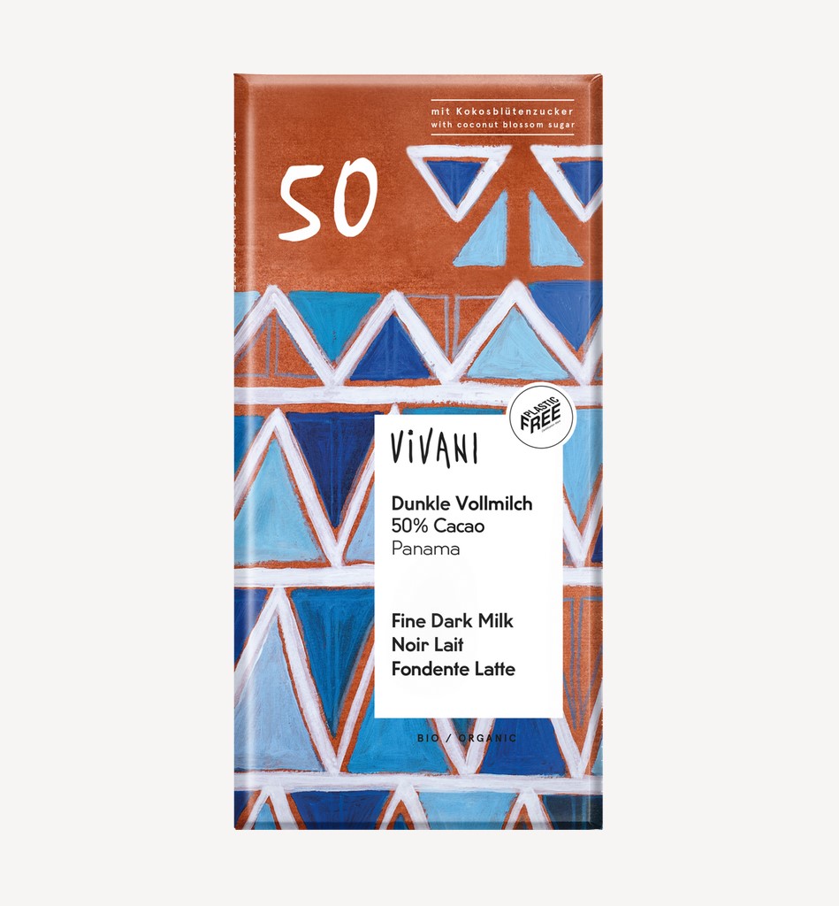 VIVANI - CHOCOLATE CON LECHE Y AZUCAR DE COCO 80g BIO